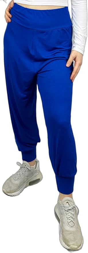 Harem Pants for Women UK Plain & Printed - Full Length Ankle Cuff Stretchy and Comfortable Alibaba Hippie Trouser for Yoga and Beach Festivals