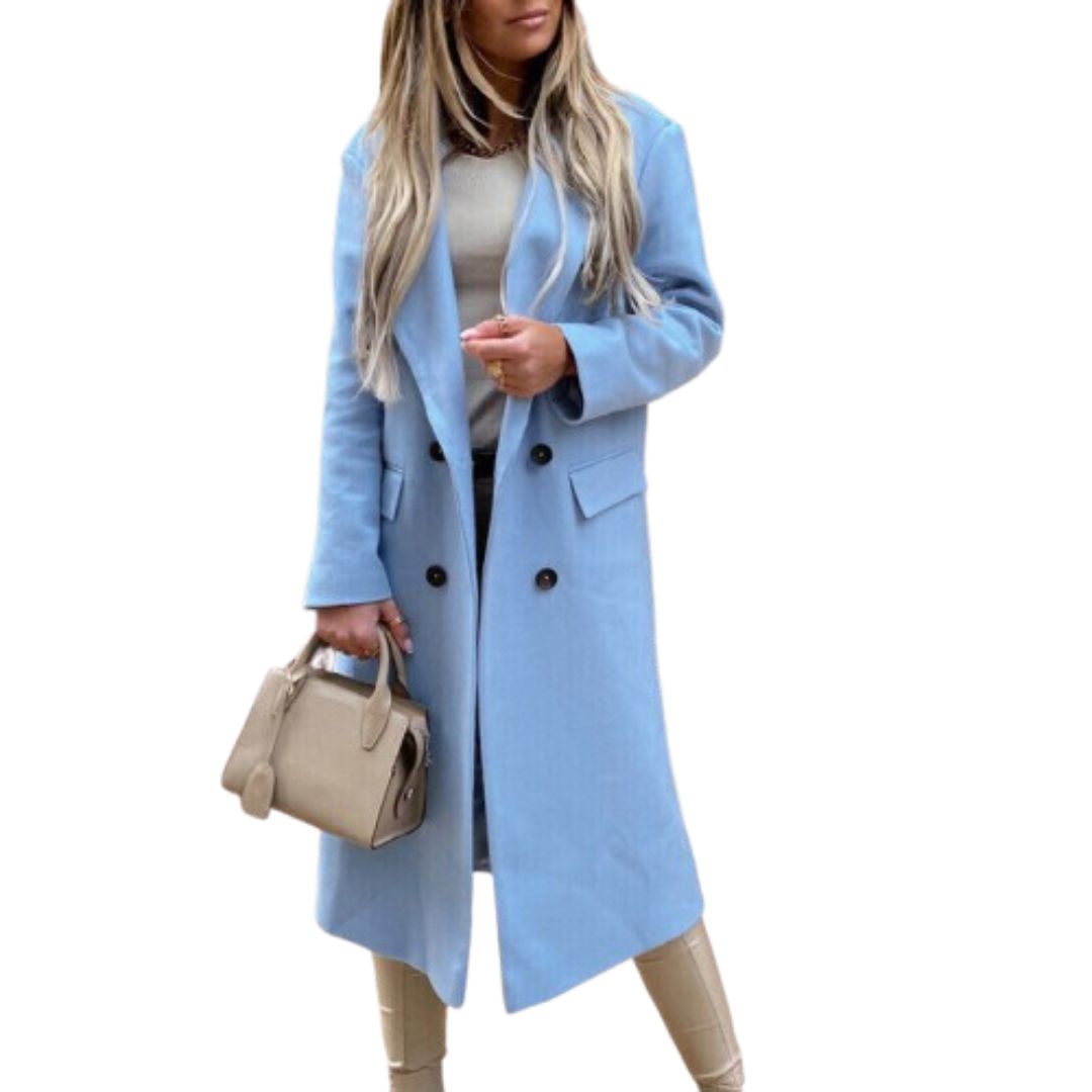 LUXE DIVA Women's Winter Coat Wool Autumn And Casual Thickening Warm Long-Sleeved Mid Length Coat, S-2XL