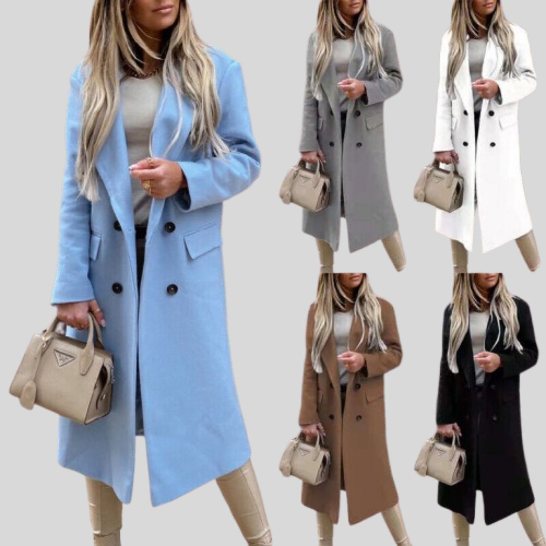 LUXE DIVA Women's Winter Coat Wool Autumn And Casual Thickening Warm Long-Sleeved Mid Length Coat, S-2XL