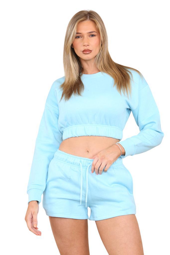 Ladies long sleeve jumper and short set