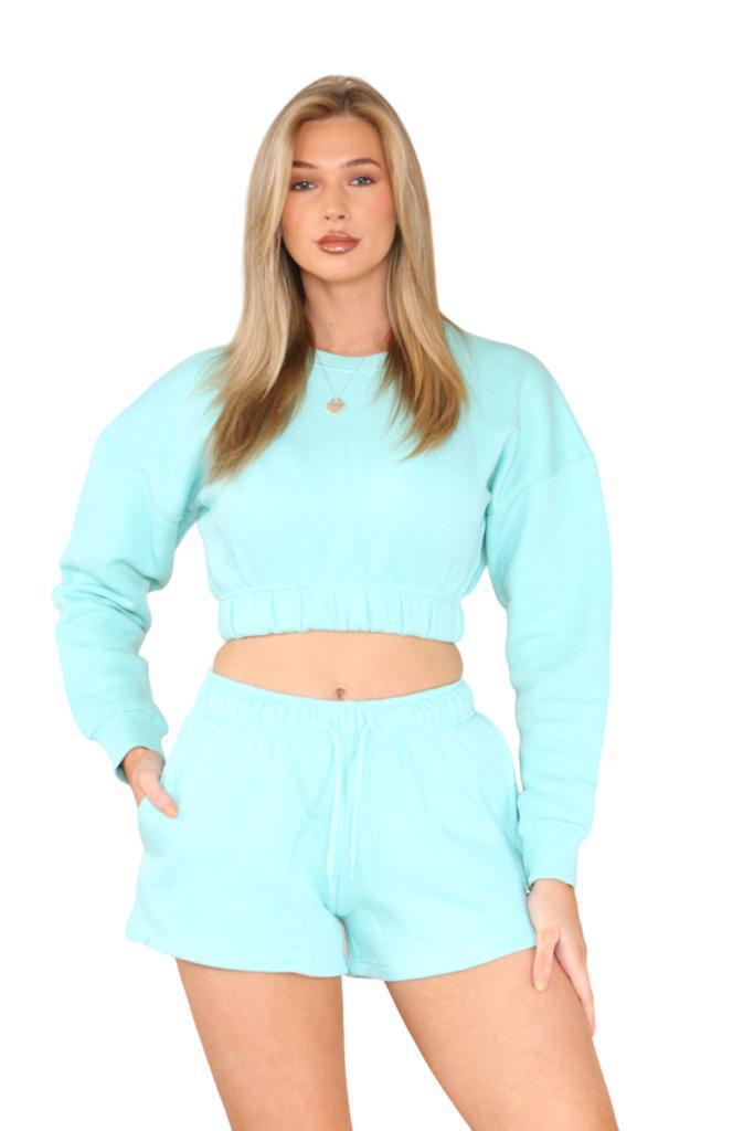 Ladies long sleeve jumper and short set