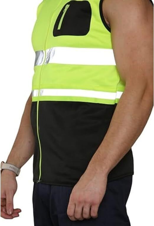 Hi Viz High Visibility Body Warmer Workwear Safety Wear Sleeveless Waistcoat