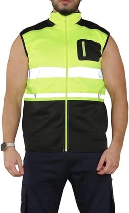 Hi Viz High Visibility Body Warmer Workwear Safety Wear Sleeveless Waistcoat