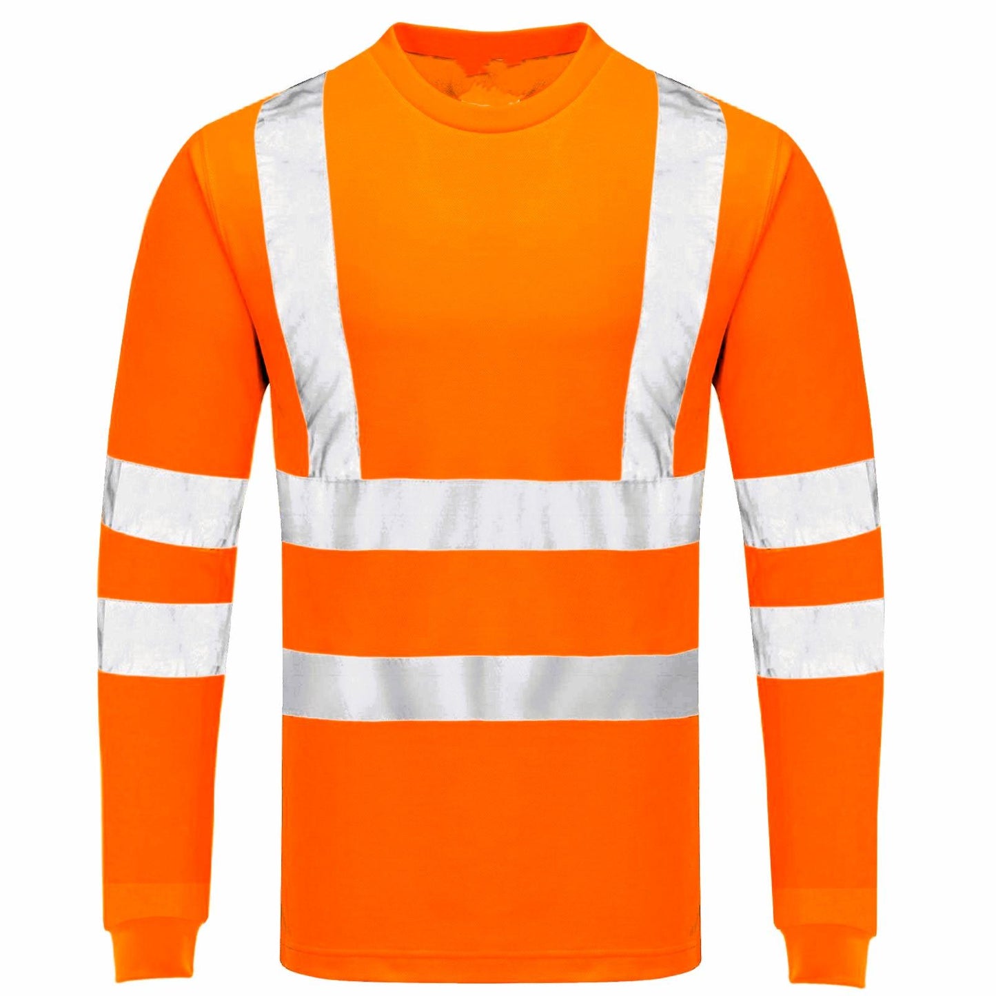 Hi Vis T-Shirt High Visibility Safety Security Worker Viz Reflective Tape Tops