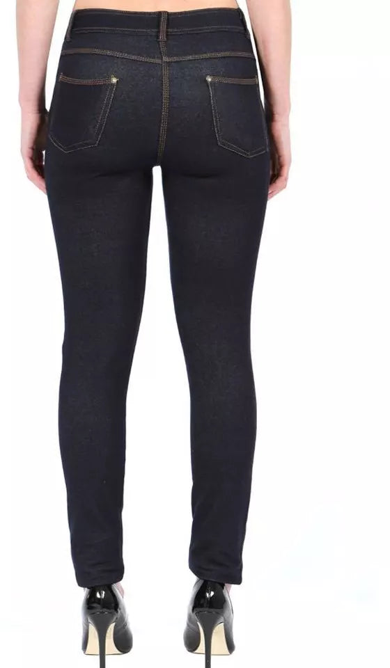 LUXE DIVA Women’s High-Waisted Skinny Jeggings – Stretchable Plain Black Denim Leggings with Pockets, Slim Fit Jeans Pants for Ladies & Girls, Size 8-22