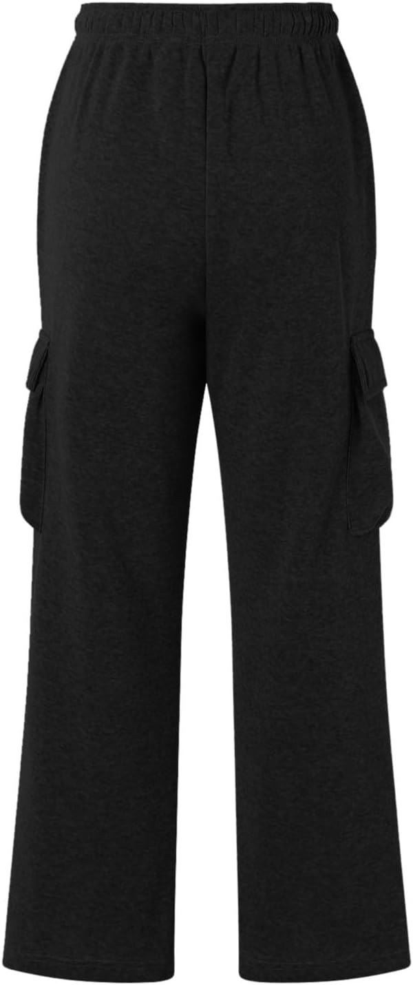 Ladies Combat Elastic Waist Band 4 Pocket Plain Wide Leg Plazzo Style Trouser