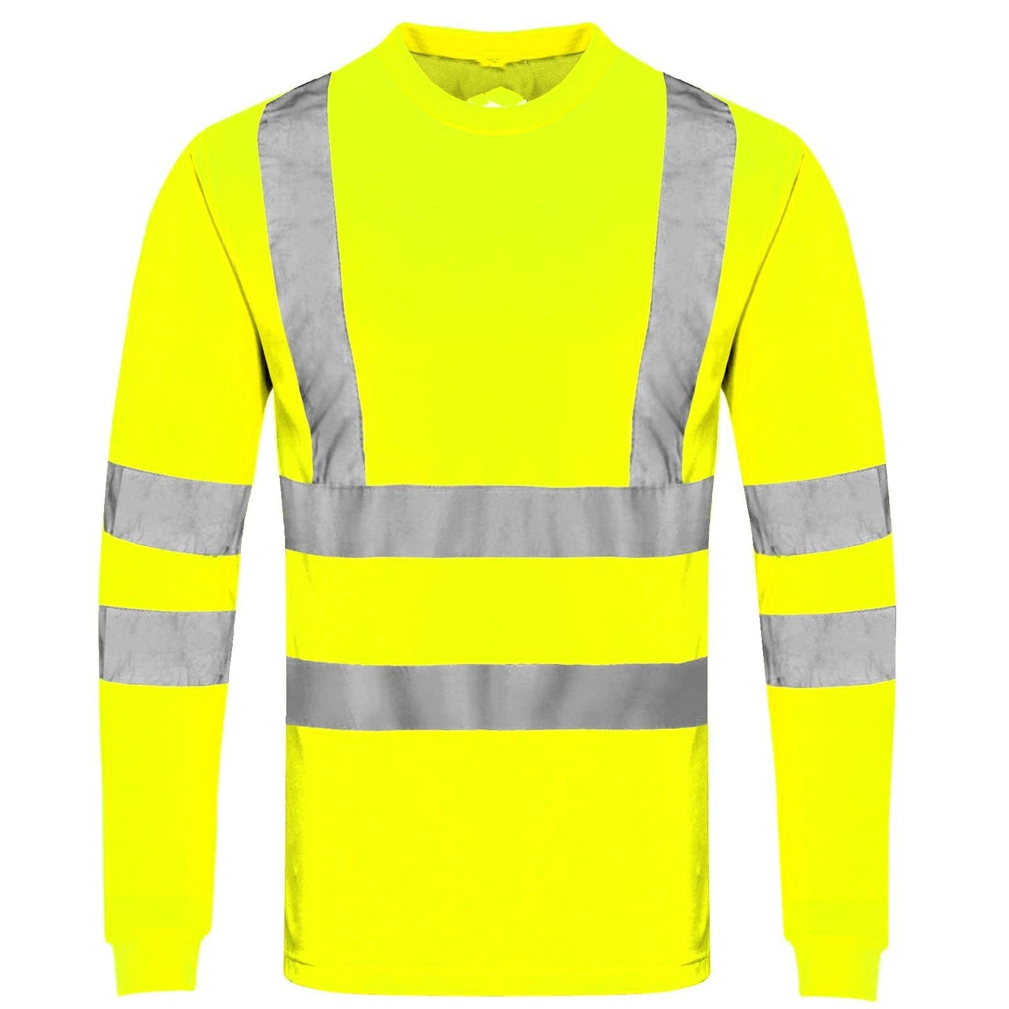 Hi Vis T-Shirt High Visibility Safety Security Worker Viz Reflective Tape Tops