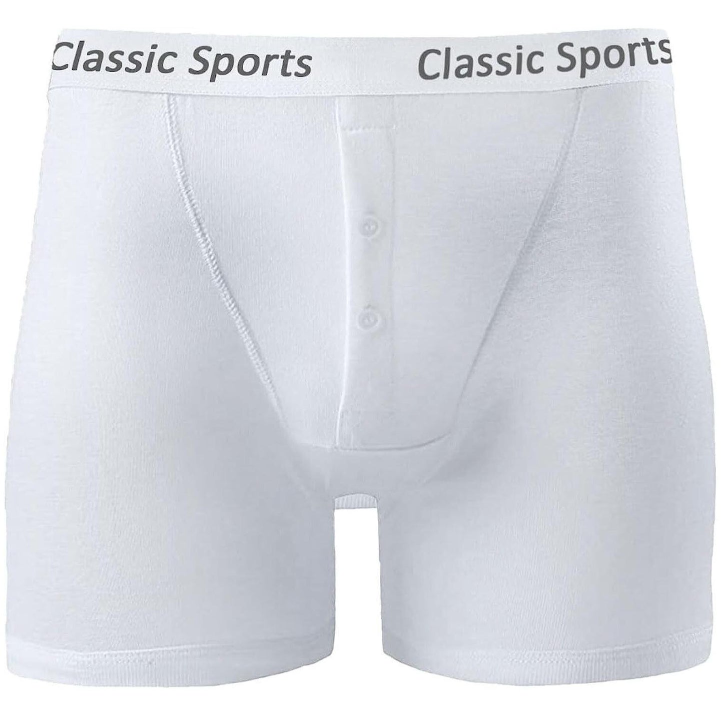 LUXE DIVA New Men's 3 Pairs 'Classic Sport' Comfort Button Fly Cotton Jersey Boxer Shorts