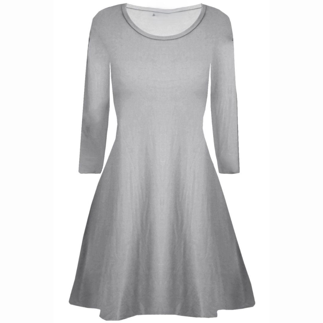 LUXE DIVA Girls Long Sleeve Dress - Flared Franki A-Line Skater Swing Style, Casual & Stylish Top for Kids 5-13 Years, School, Parties & Everyday