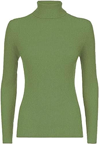 LUXE DIVA Women Ladies Ribbed Stretch Polo Turtle Neck Rib Top Jumper UK Size S/M-XXXL