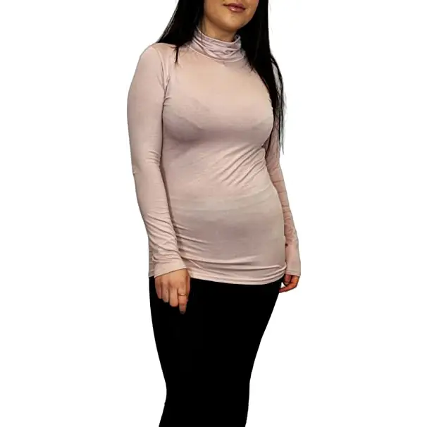 Ladies Polo Roll Neck Long Sleeve Turtle Neck Plain Jumpers