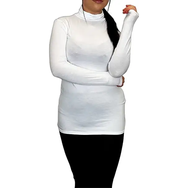 Ladies Polo Roll Neck Long Sleeve Turtle Neck Plain Jumpers