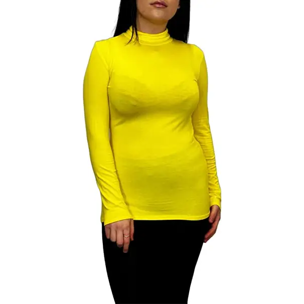 Ladies Polo Roll Neck Long Sleeve Turtle Neck Plain Jumpers