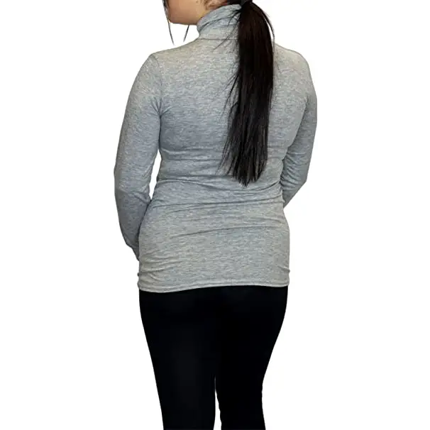 Ladies Polo Roll Neck Long Sleeve Turtle Neck Plain Jumpers