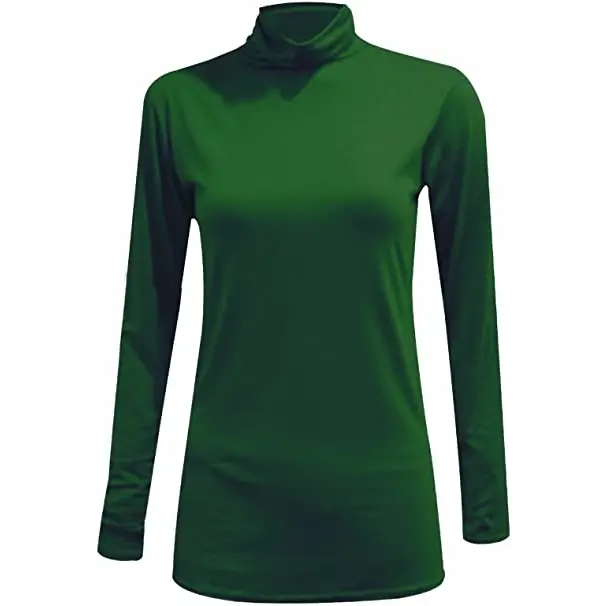 Ladies Polo Roll Neck Long Sleeve Turtle Neck Plain Jumpers