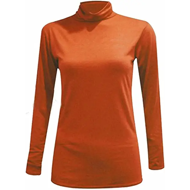 Ladies Polo Roll Neck Long Sleeve Turtle Neck Plain Jumpers