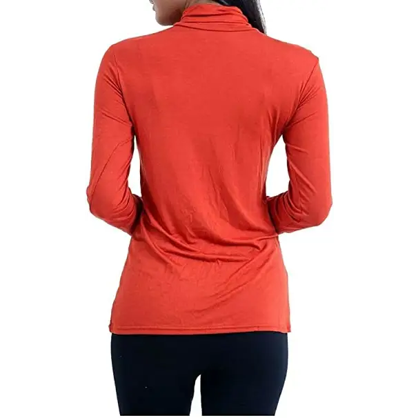 Ladies Polo Roll Neck Long Sleeve Turtle Neck Plain Jumpers