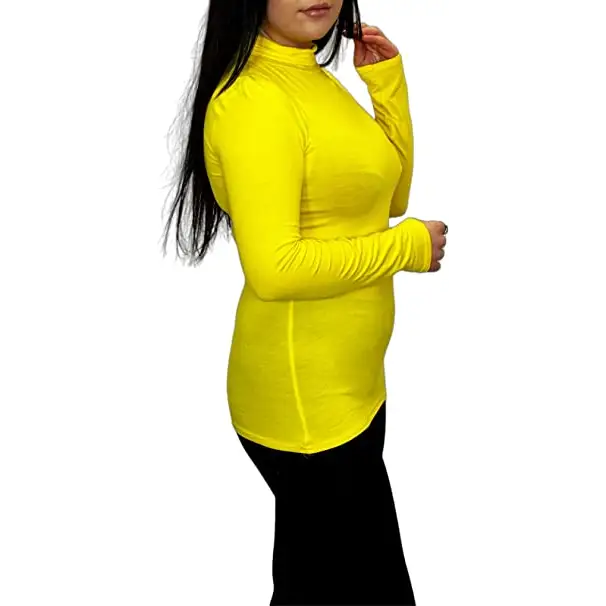 Ladies Polo Roll Neck Long Sleeve Turtle Neck Plain Jumpers