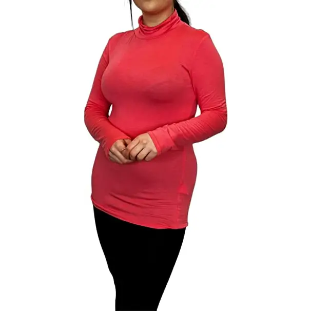 Ladies Polo Roll Neck Long Sleeve Turtle Neck Plain Jumpers