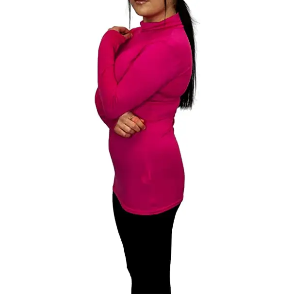 Ladies Polo Roll Neck Long Sleeve Turtle Neck Plain Jumpers