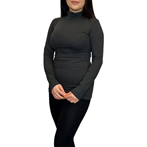 Ladies Polo Roll Neck Long Sleeve Turtle Neck Plain Jumpers