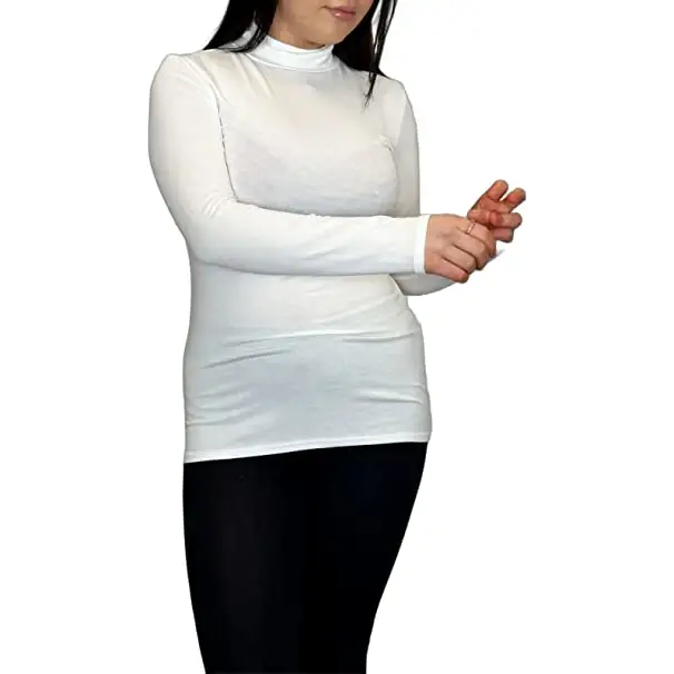 Ladies Polo Roll Neck Long Sleeve Turtle Neck Plain Jumpers