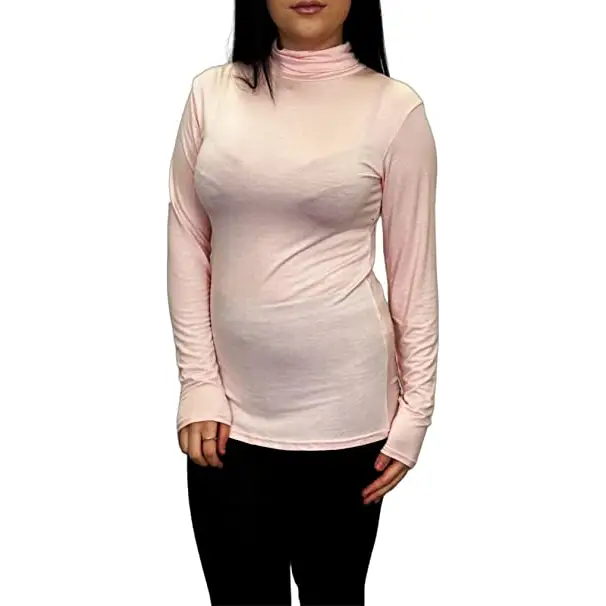 Ladies Polo Roll Neck Long Sleeve Turtle Neck Plain Jumpers