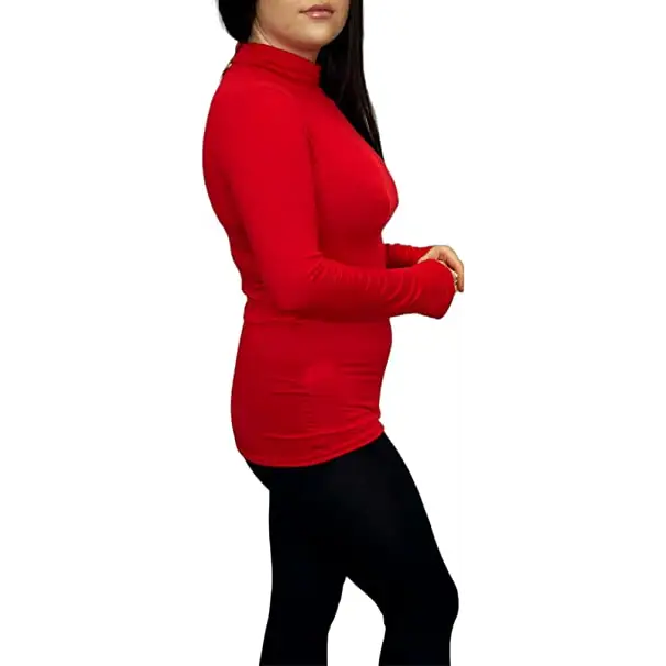 Ladies Polo Roll Neck Long Sleeve Turtle Neck Plain Jumpers