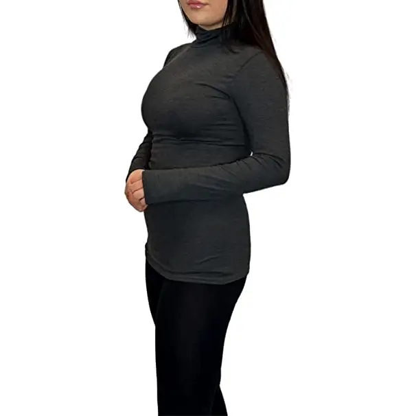 Ladies Polo Roll Neck Long Sleeve Turtle Neck Plain Jumpers