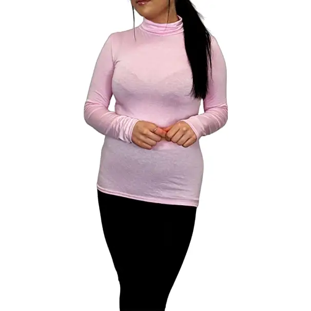 Ladies Polo Roll Neck Long Sleeve Turtle Neck Plain Jumpers