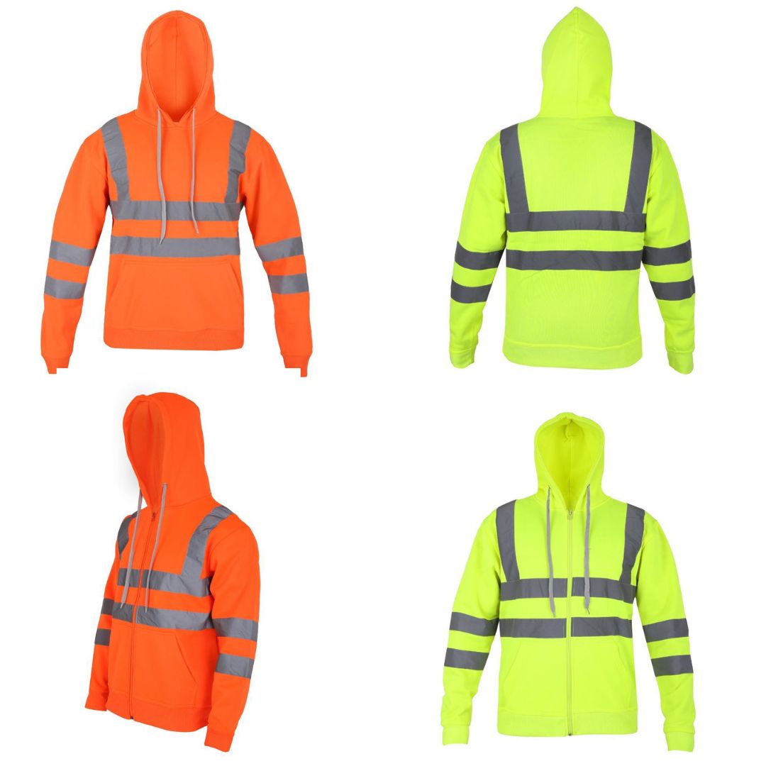 LUXE DIVA  Roll over image to zoom in       Hi Vis Sweatshirts for Men Class 3 High Visibility Reflective Hoodie for Men, Reflective Hoodies