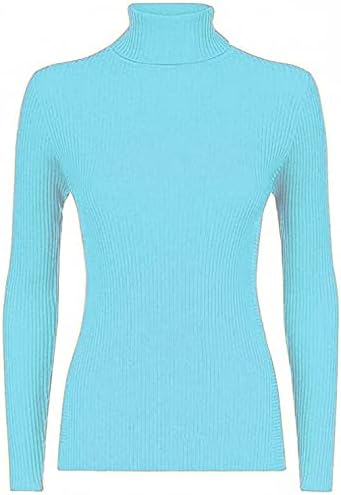 LUXE DIVA Women Ladies Ribbed Stretch Polo Turtle Neck Rib Top Jumper UK Size S/M-XXXL