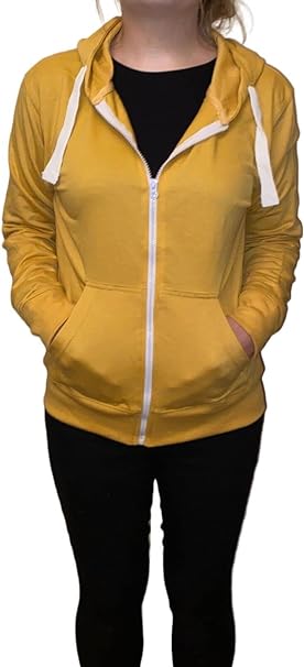 Ladies Plain Colour Hoodie Womens Fleece Hooded Top Zip Zipper Hoodie Sweatshirt Available in 22 Colours Plus Sizes 2XL-5XL