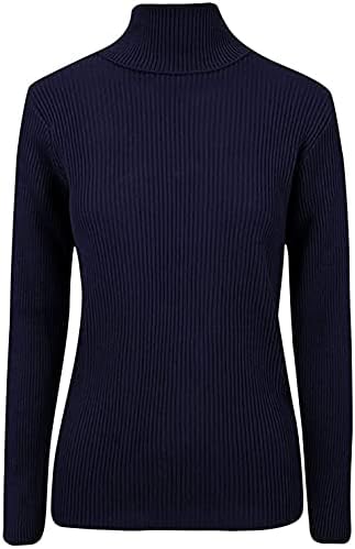 LUXE DIVA Women Ladies Ribbed Stretch Polo Turtle Neck Rib Top Jumper UK Size S/M-XXXL