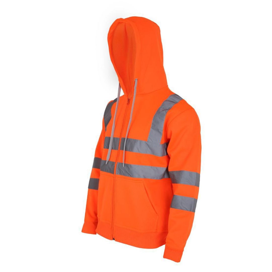 LUXE DIVA  Roll over image to zoom in       Hi Vis Sweatshirts for Men Class 3 High Visibility Reflective Hoodie for Men, Reflective Hoodies