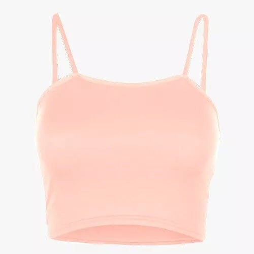 LUXEDIVA Womens Ladies Sleeveless Strappy Bandeau Plain Camisole Boobtube Bralet Crop Top