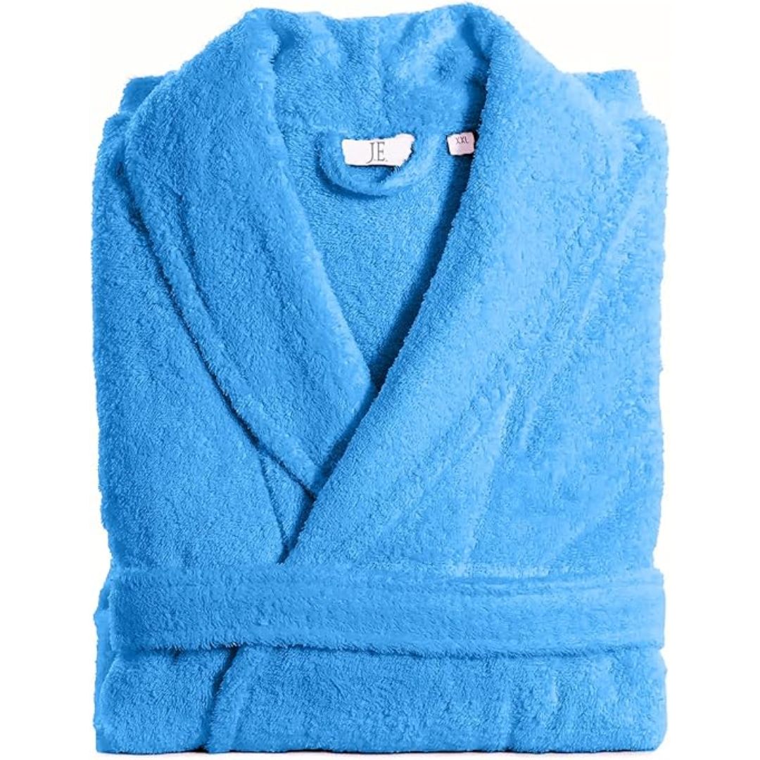 LUXE DIVA KIDS,MENS,LADIES UNISEX EGYPTIAN COTTON 500 GSM TERRY TOWELLING SHAWL COLLAR HOODED BATHROBE