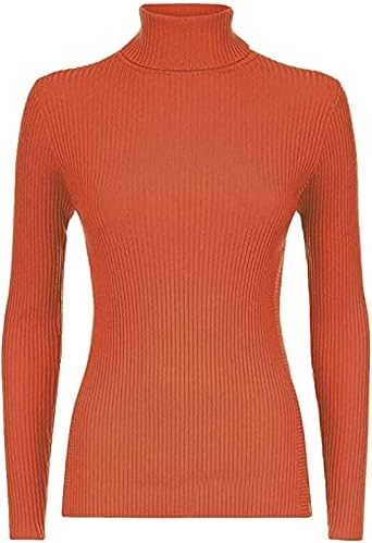 LUXE DIVA Women Ladies Ribbed Stretch Polo Turtle Neck Rib Top Jumper UK Size S/M-XXXL