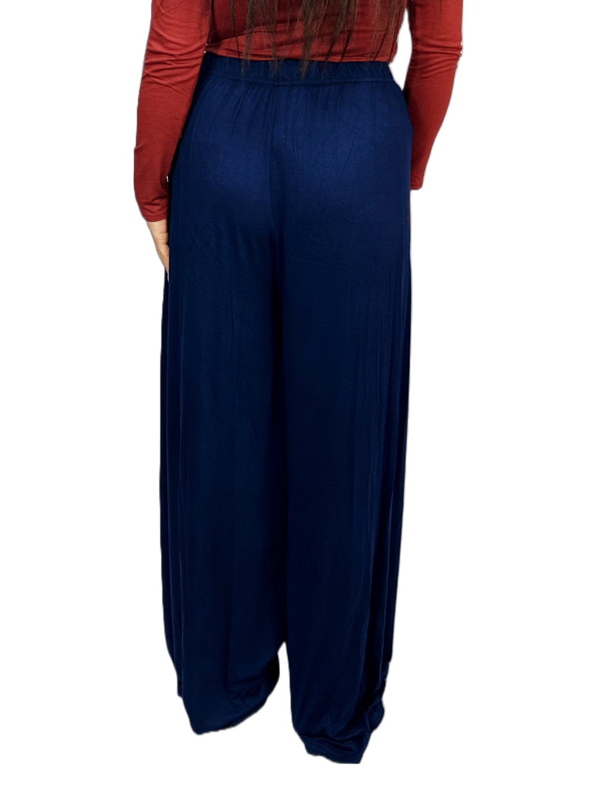 Womens Ladies Plus Size Plain Palazzo Wide Leg Flared Trousers Pants UK 8 TO 26