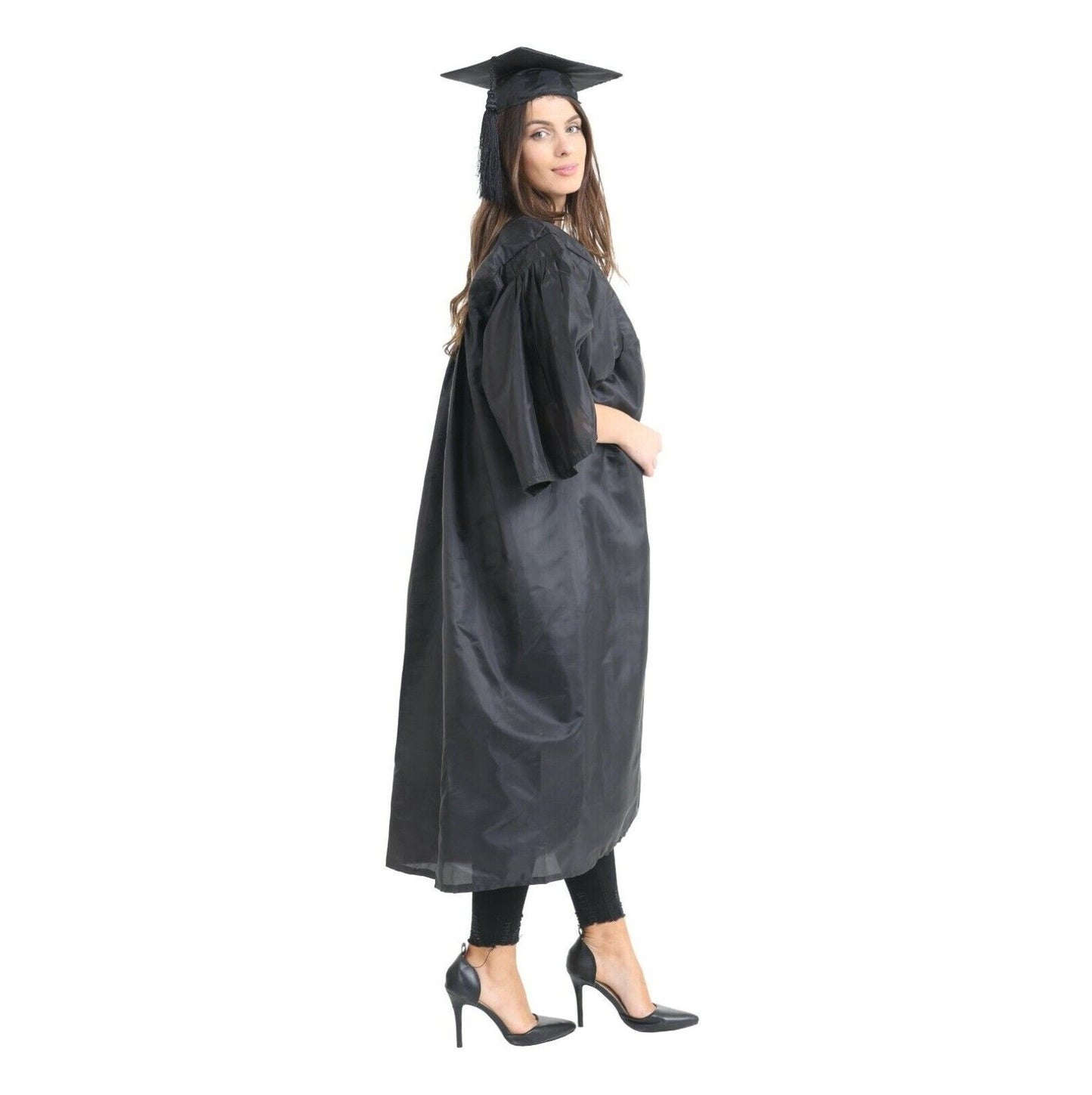 2023 University Graduation Gown And Mortarboard Hat Set Bachelor Cap UK