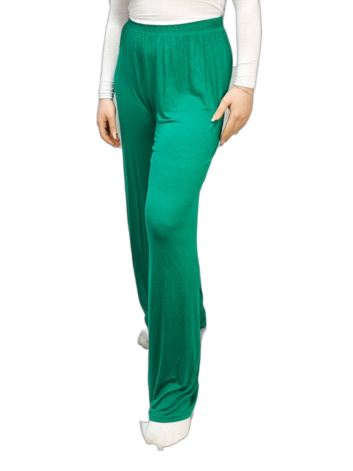 Womens Ladies Plus Size Plain Palazzo Wide Leg Flared Trousers Pants UK 8 TO 26