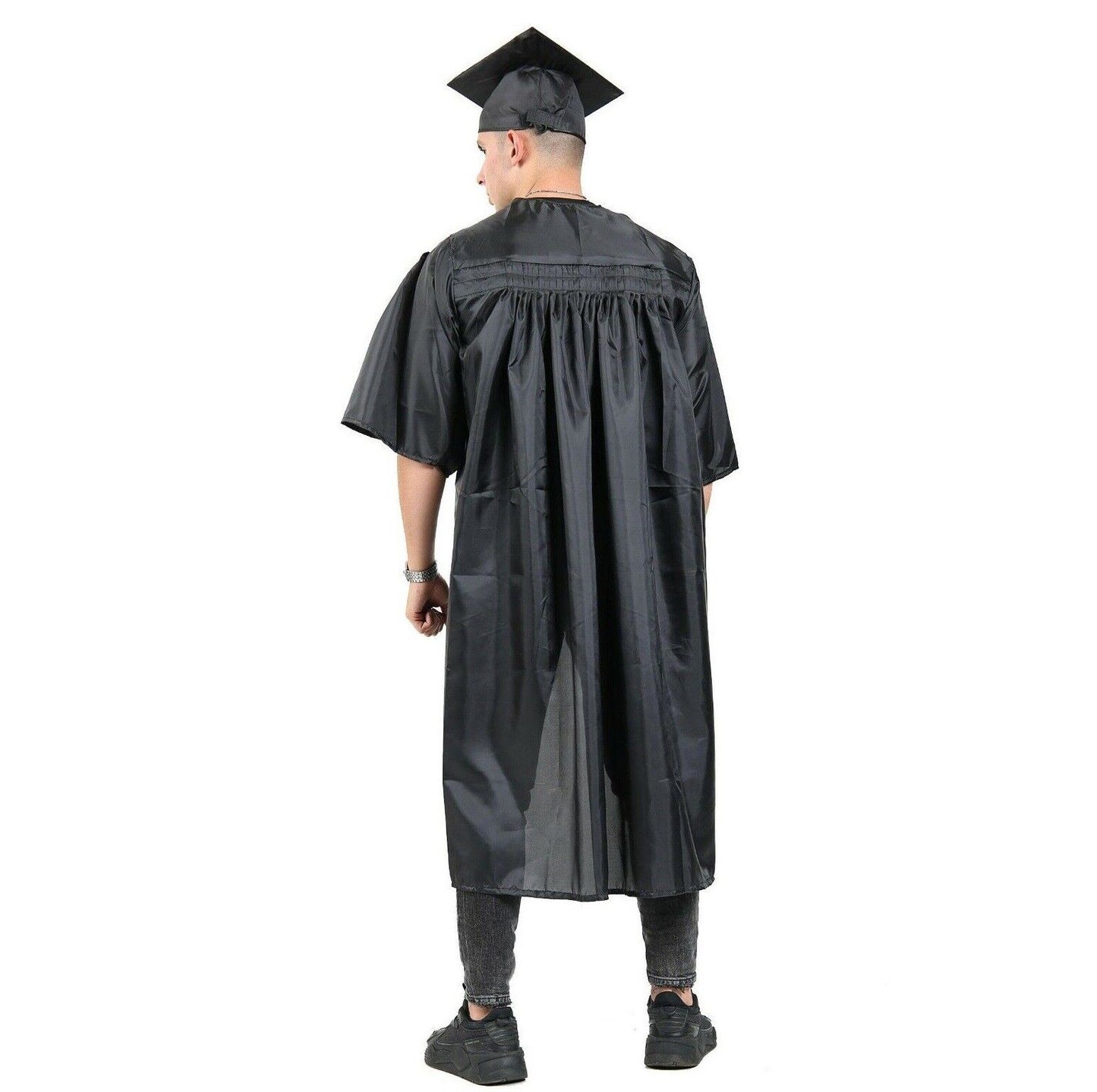 2023 University Graduation Gown And Mortarboard Hat Set Bachelor Cap UK