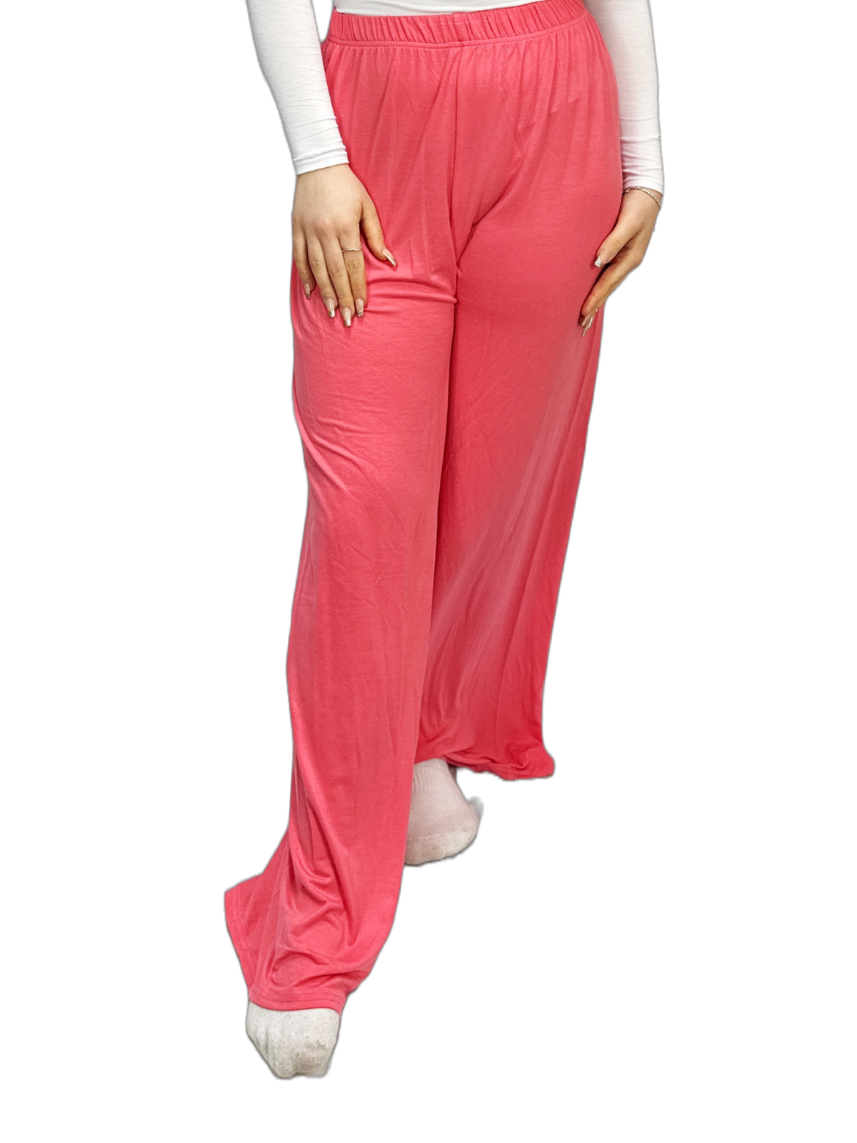 Womens Ladies Plus Size Plain Palazzo Wide Leg Flared Trousers Pants UK 8 TO 26