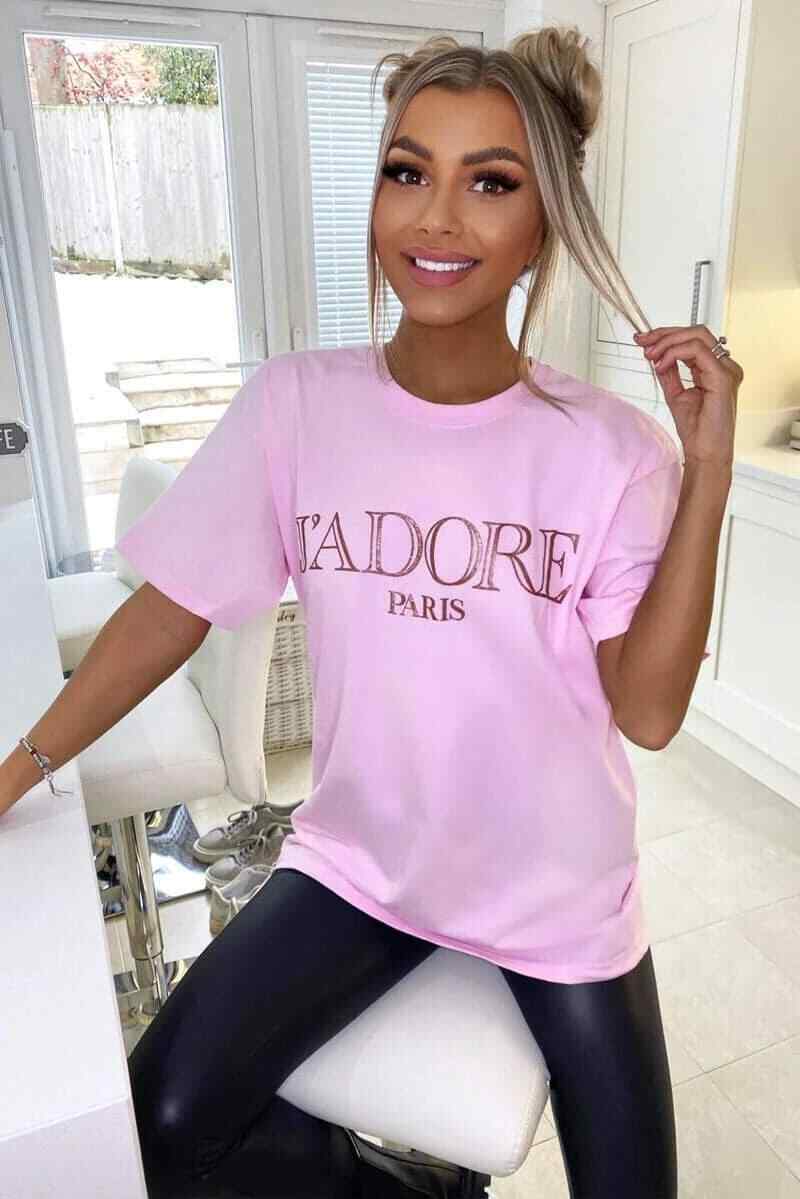 New Oversized Short Sleeve Ladies T- Shirt Top UK