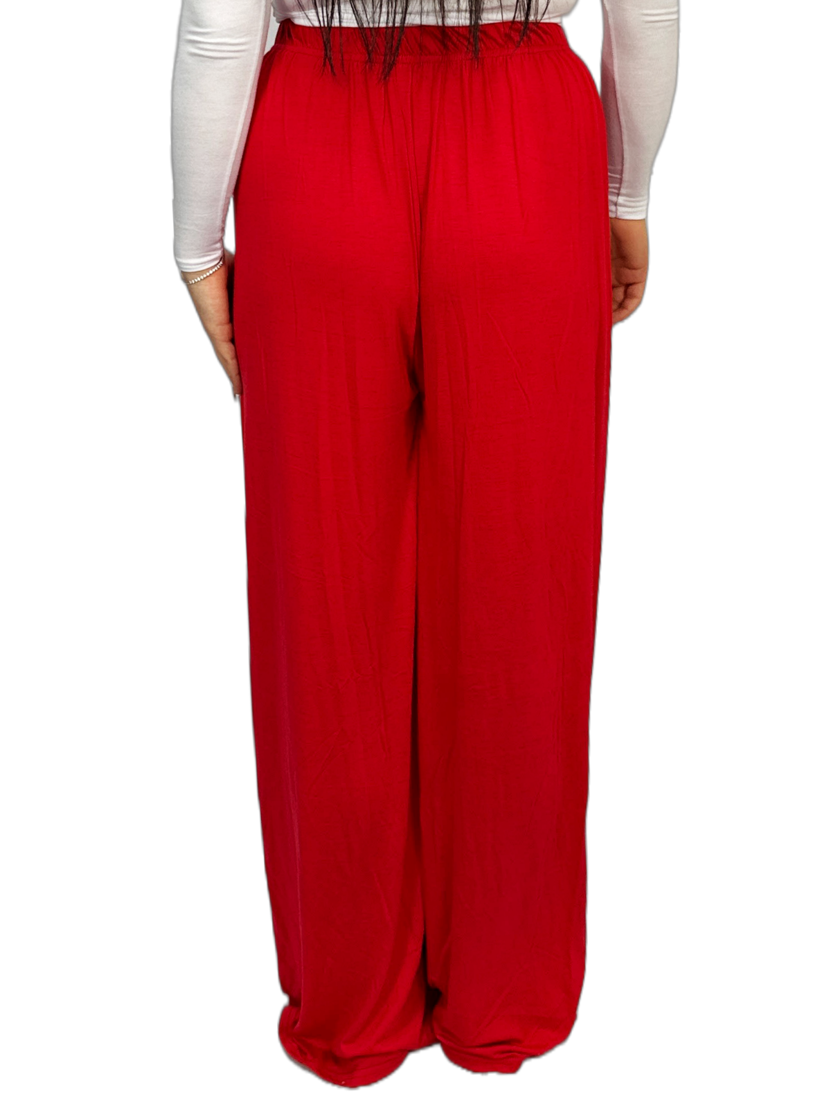 Womens Ladies Plus Size Plain Palazzo Wide Leg Flared Trousers Pants UK 8 TO 26