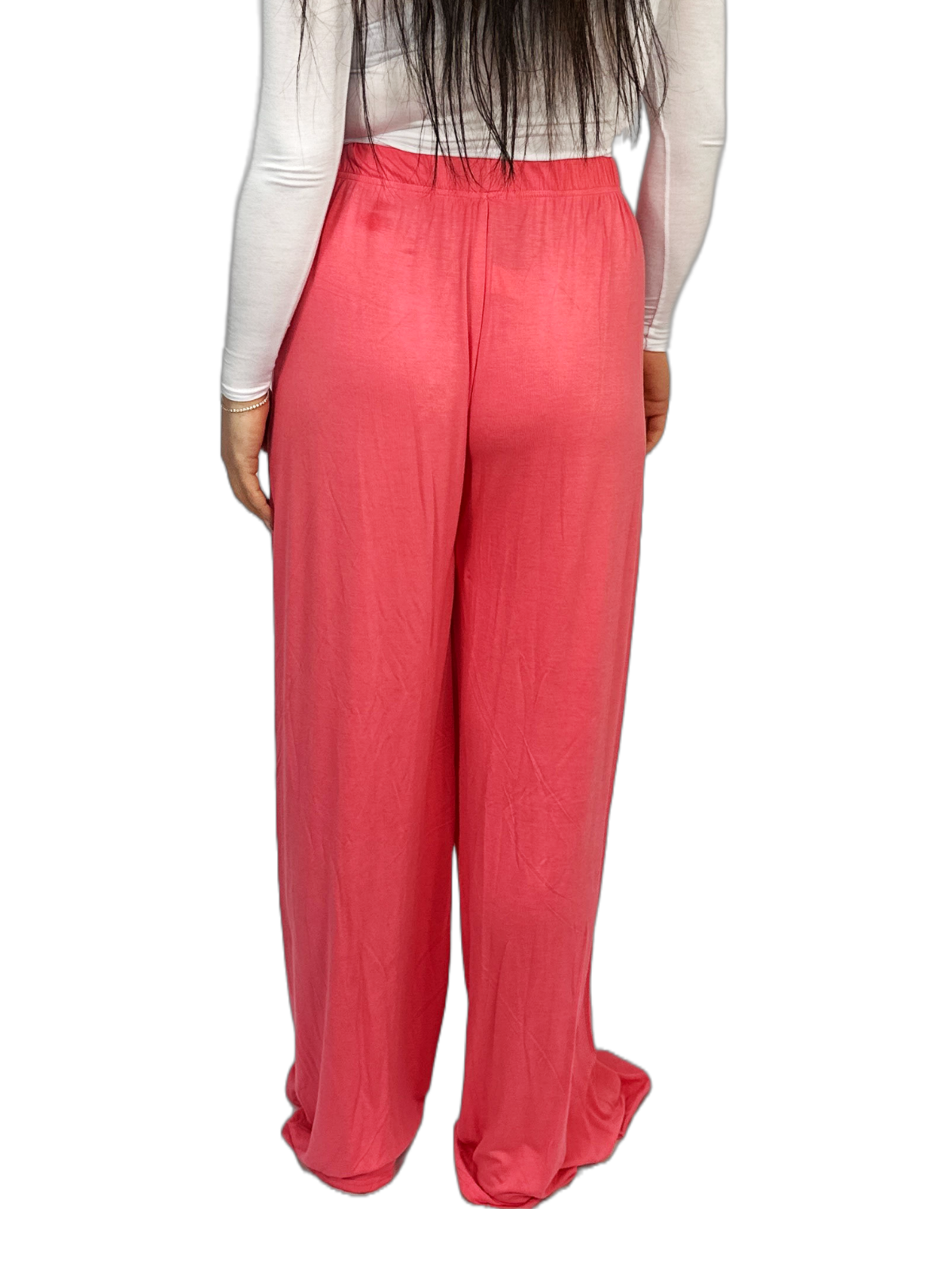 Womens Ladies Plus Size Plain Palazzo Wide Leg Flared Trousers Pants UK 8 TO 26