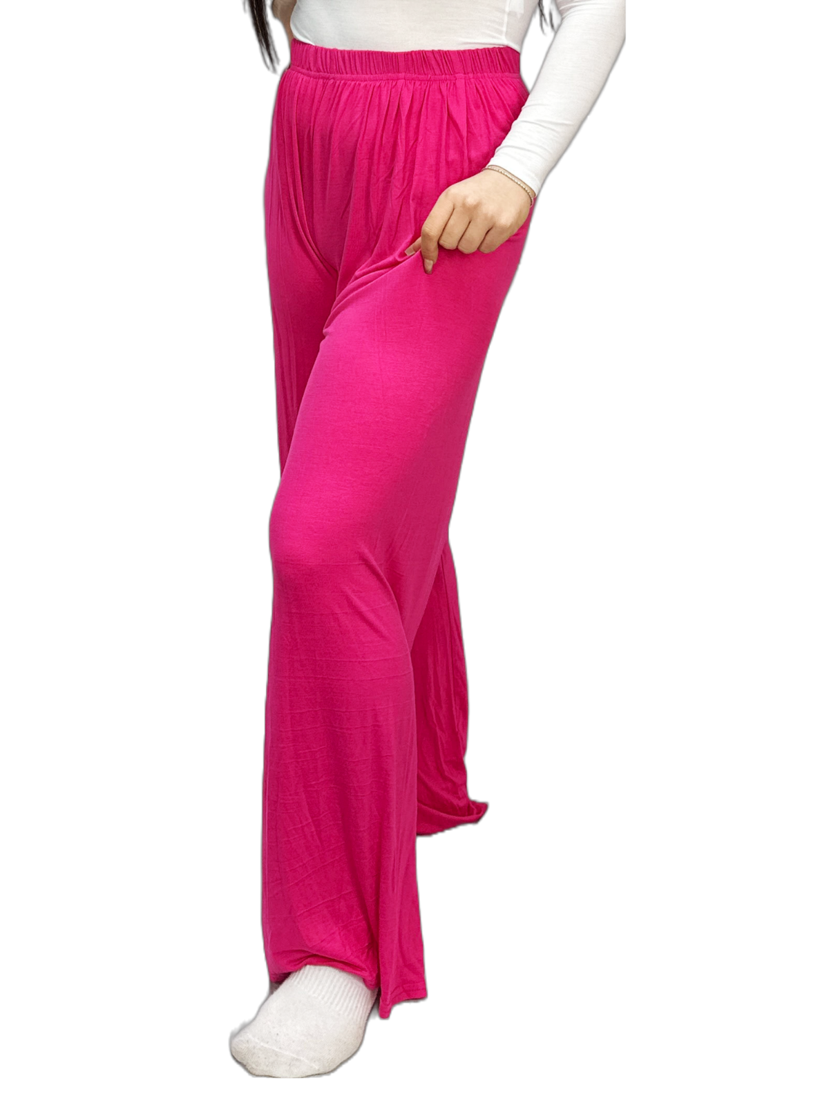 Womens Ladies Plus Size Plain Palazzo Wide Leg Flared Trousers Pants UK 8 TO 26