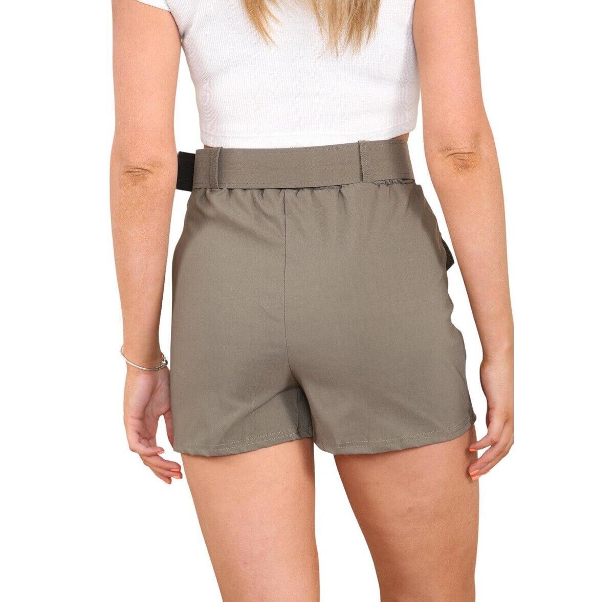 Cargo Skort Summer Short Belted And Pockets Viral Skirt New Ladies High Waisted