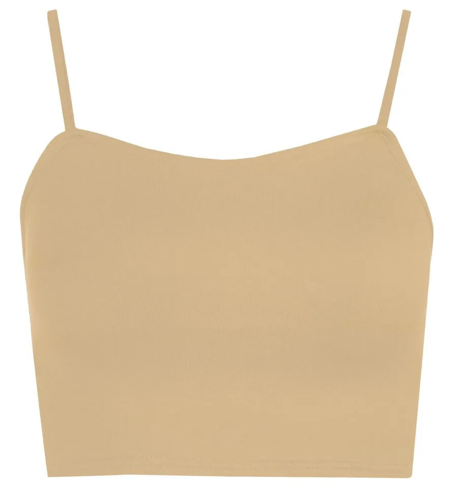 LUXEDIVA Womens Ladies Sleeveless Strappy Bandeau Plain Camisole Boobtube Bralet Crop Top