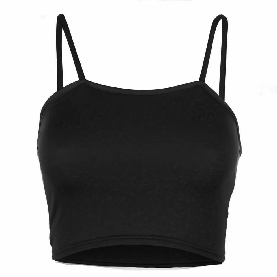 LUXEDIVA Womens Ladies Sleeveless Strappy Bandeau Plain Camisole Boobtube Bralet Crop Top